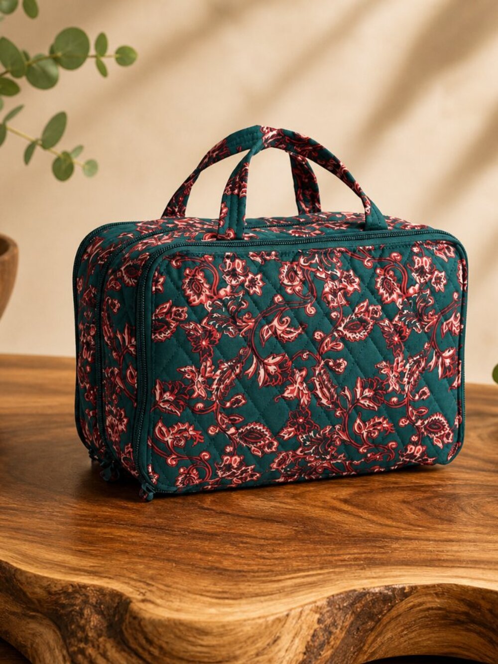 Vera Bradley Ultimate Travel Case Victorian Vines Premium Cotton NWT